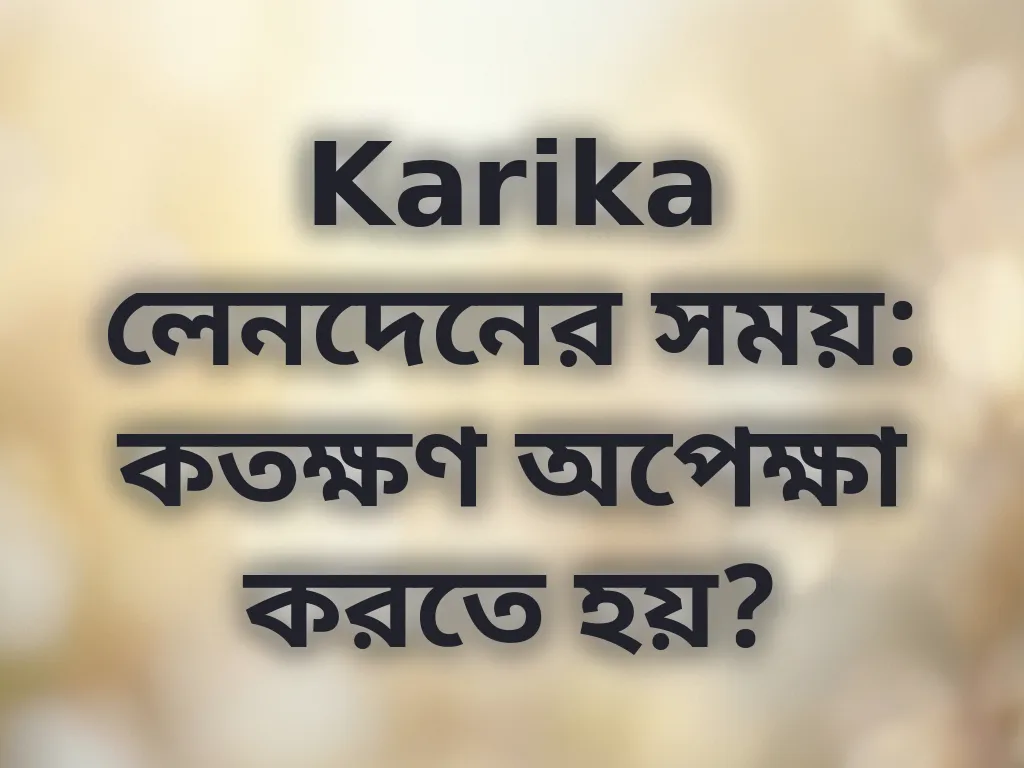 লেনদেনের সময় নির্দেশিকা